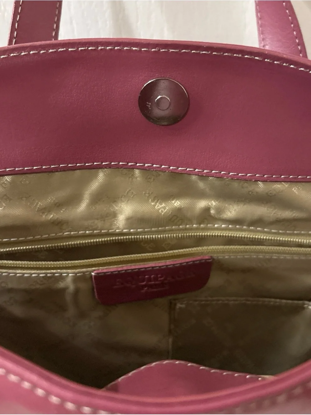 VOGLIA EQUIPAGE PARIS Genuine Leather Pink Handbag Purse NWT BA101 251 2005